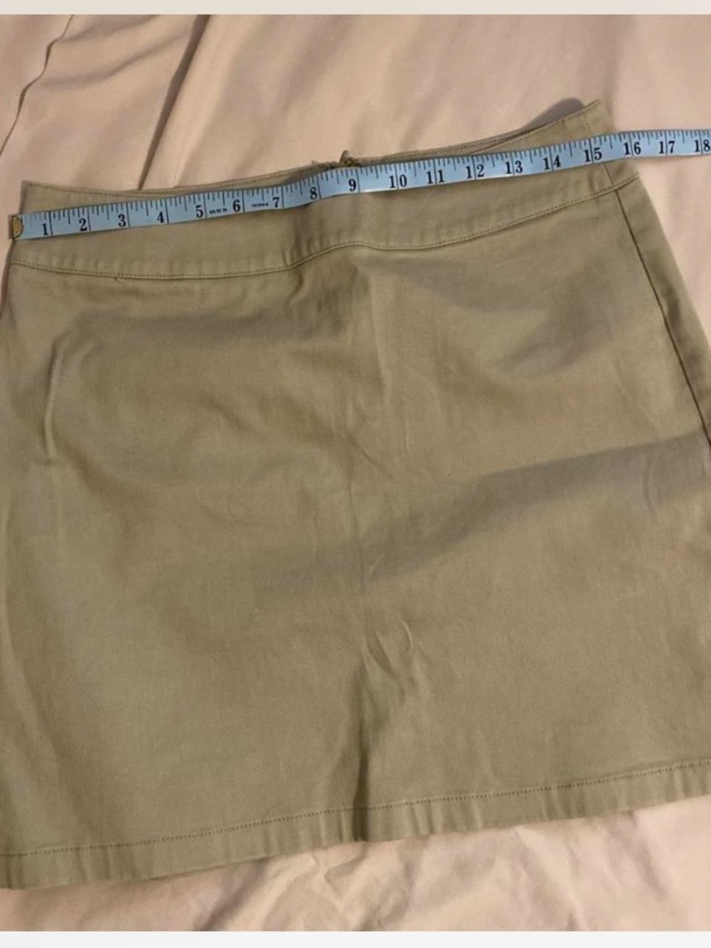 Ann Taylor Beige Khaki Mini Skirt Sz 10